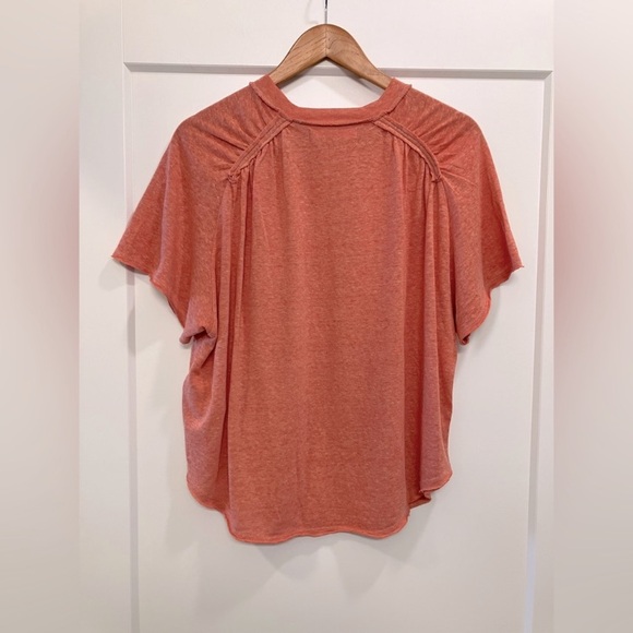 Free People We The Free Kyoto Tee NWT Oversized Slouchy Top Guava Combo XS - Picture 3 of 9